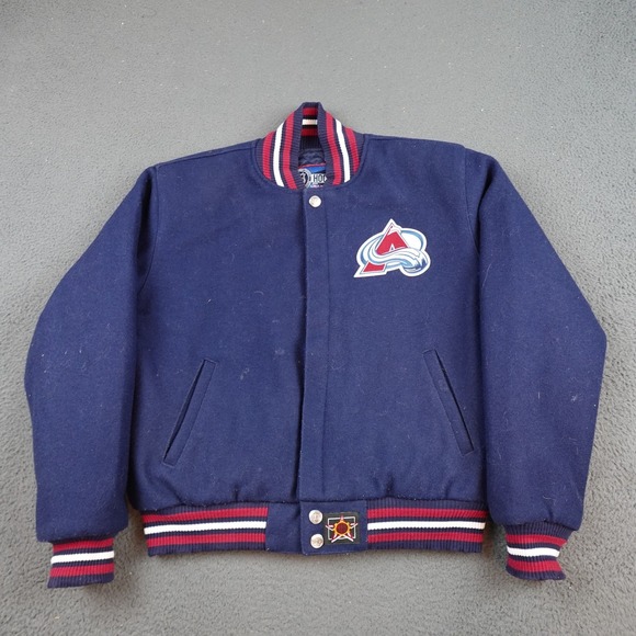 The Unbranded Brand Jackets & Blazers - Colorado Avalanche Jacket Mens Medium Blue NHL Hockey JH Design Quilted Varsity